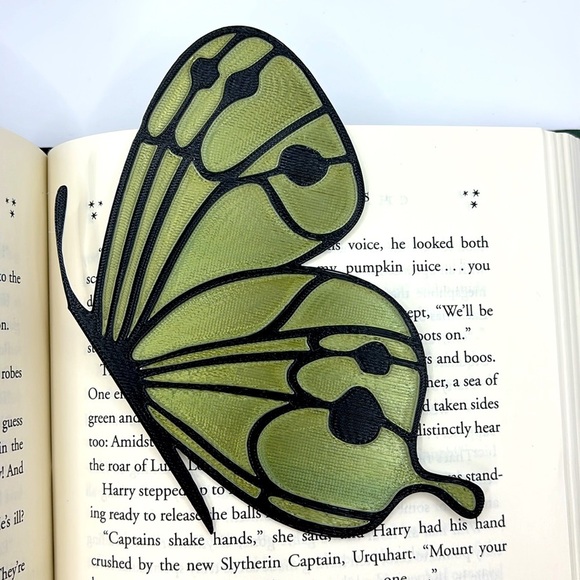 Green Butterfly 3D Printed Bookmark - Picture 3 of 4